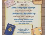 Bon Voyage Party Invitations Rustic Vintage Bon Voyage Party Invitation Zazzle Com