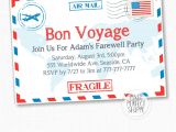 Bon Voyage Party Invitations Travel Farewell Party Invitation Bon Voyage Going Away