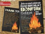 Bonfire Party Invitations Free Huge Birthday Fire Invitation Printable Digital Invitation