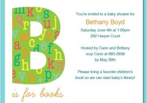 Book Party Invitations Template Book themed Baby Shower Invitations Template Best
