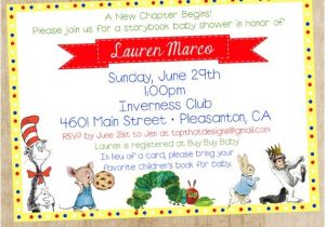Book Party Invitations Template Children 39 S Book themed Baby Shower Invitation by Jenleonardini