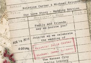 Book themed Bridal Shower Invitations 17 Best Ideas About Library Cards On Pinterest