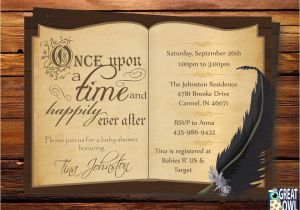 Book themed Bridal Shower Invitations Book themed Baby Shower Invitation Story Book Printable