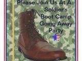 Boot Camp Going Away Party Invitations soldiers Boot Camp Going Away Party Invitation 5 25