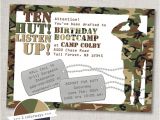 Boot Camp Party Invitations Armyparty Bootcamp Birthday Invitation Printable Army