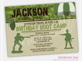 Boot Camp Party Invitations Boot Camp Boy Personalized Party Invitation