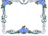 Borders and Frames for Wedding Invitation Wedding Invitation Blue Roses Border Stock Image Image