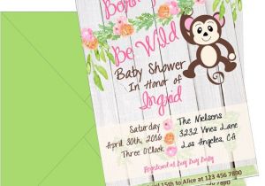 Born to Be Wild Baby Shower Invitations Born to Be Wild Baby Shower Invitation Safari Baby Shower