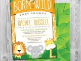 Born to Be Wild Baby Shower Invitations Safari Baby Shower Invitation Jungle Baby Shower