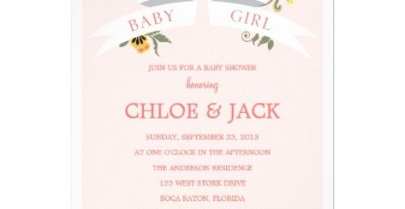 Botanical Baby Shower Invitations Botanical Banner Baby Shower Invitation