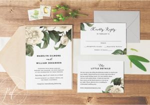 Botanical Wedding Invitation Template Wedding Invitation Template Printable Editable Text