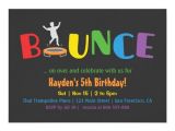 Bounce Party Invites Bounce Trampoline Kids Birthday Party Invitations Zazzle Com