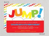 Bounce Party Invites Jump Birthday Invitation Bounce Invitation Jump Birthday