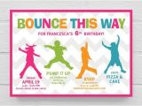 Bounce Party Invites Printable Bounce Birthday Party Invitation Parties