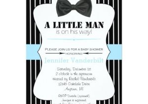 Bow Tie themed Baby Shower Invitations Little Man Bow Tie Baby Shower Invitation