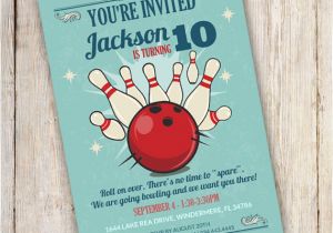 Bowling Party Invitation Template Bowling Birthday Party Invitation Template Edit with