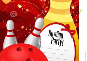 Bowling Party Invitation Template Bowling Party Invitation Template Royalty Free Stock