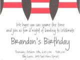 Bowling Party Invitation Template Word Bowling Party Invitations Birthday Bowling Party