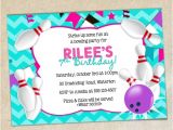 Bowling Party Invitation Template Word Girls Bowling Party Invitation Template Girly Chevron