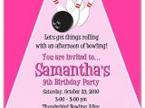 Bowling Party Invitations for Kids Bowling Birthday Party Invitations Girl Bowling Sports