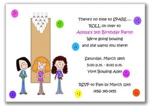 Bowling Party Invitations for Kids Items Similar to Bowling Girls Invitations for Kids