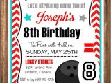 Bowling Party Invitations for Kids Printable Bowling Invitations Bowling Party Invitation