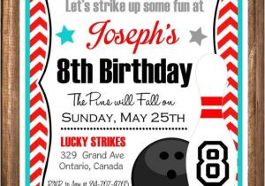 Bowling Party Invitations for Kids Printable Bowling Invitations Bowling Party Invitation