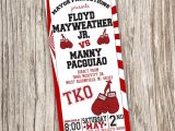 Boxing themed Party Invitations Boxing Invitation Boxing Birthday Boxing by
