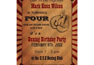 Boxing themed Party Invitations Personalized Glove Invitations Custominvitations4u Com