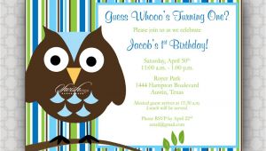 Boy Owl First Birthday Invitations 301 Moved Permanently