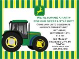 Boy Tractor Birthday Invitations John Deere Tractor Birthday Invitation Announce It