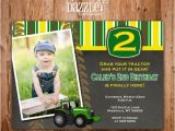 Boy Tractor Birthday Invitations Printable Chalkboard Tractor Birthday Invitation