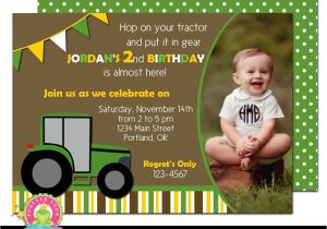 Boy Tractor Birthday Invitations Tractor Birthday Invitation Boys Birthday by foreveryourprints