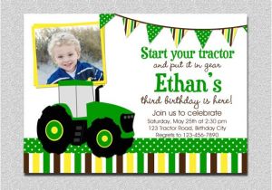 Boy Tractor Birthday Invitations Tractor Birthday Invitation Tractor Birthday Party