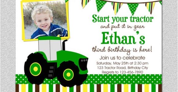 Boy Tractor Birthday Invitations Tractor Birthday Invitation Tractor Birthday Party