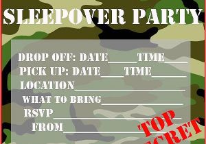 Boys Slumber Party Invitations Invitations for Sleepover Party