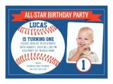 Boys Sports Birthday Invitations Boys Baseball Sports 1st Birthday Party Invitation