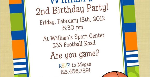 Boys Sports Birthday Invitations Sports Printable Birthday Invitation Personalized Sports