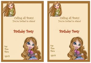 Bratz Birthday Party Invitations Bratz Birthday Invitations – Birthday Printable