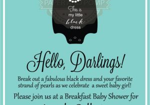 Breakfast at Tiffany S Baby Shower Invites Breakfast at Tiffany S Baby Shower Invitation by Paperandpomp