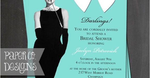 Breakfast at Tiffany S Bridal Shower Invitations Template Breakfast at Tiffany S Bridal Shower Invitation Birthday