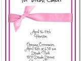 Breast Cancer Party Invitations Breast Cancer Pink Ribbon Invitations