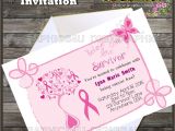 Breast Cancer Party Invitations Breast Cancer Survivor Party Invitation Printable Digital