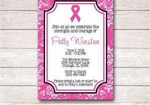 Breast Cancer Party Invitations Pink Ribbon Breast Cancer Think Pink Party Invitation