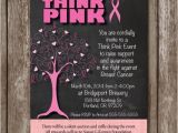 Breast Cancer Party Invitations Think Pink Breast Cancer Fundraiser Support Party