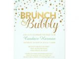 Bridal Shower Brunch Invitation Wording Brunch & Bubbly Glitter Bridal Shower Invitation