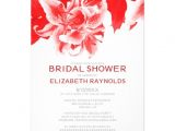 Bridal Shower E Invites Red Flower Bridal Shower Invitations Announcement Zazzle