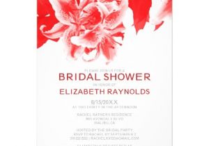 Bridal Shower E Invites Red Flower Bridal Shower Invitations Announcement Zazzle