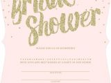 Bridal Shower Email Invitations Free Pink and Gold Glitter Bridal Shower Invitation