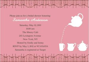 Bridal Shower Email Invitations Wording Cheap Print Pink Bridal Shower Tea Party Invitations